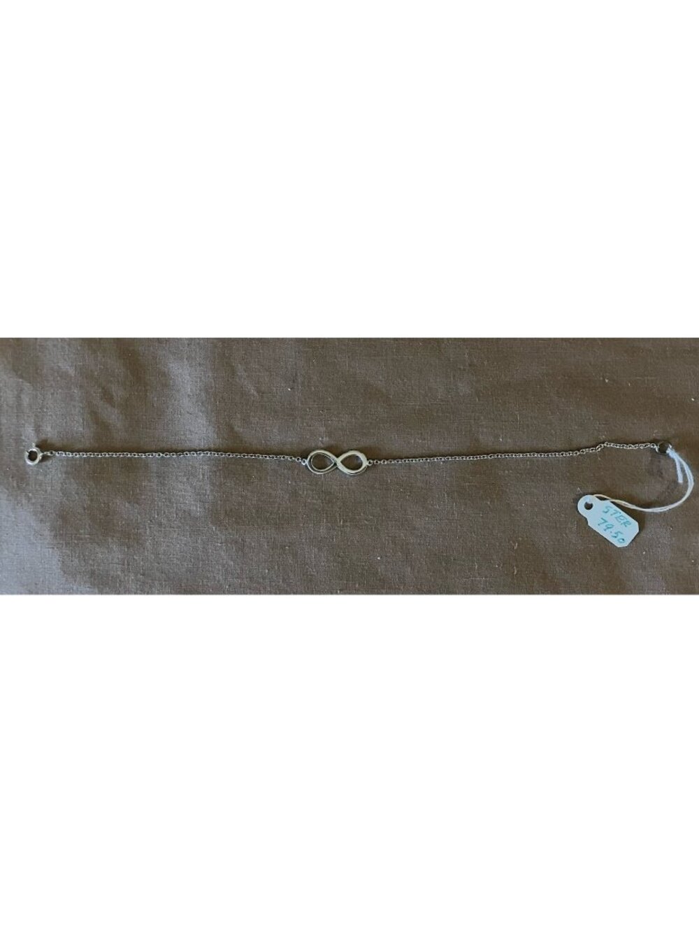 Infinity Symbol Bracelet Sterling Silver 8 1/4” Fine Chain
